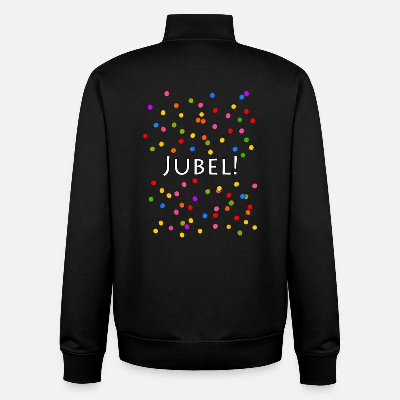 Jubel Konfetti Silvester Karneval - Unisex Organic Zip Sweatshirt von Stanley/Stella - Schwarz