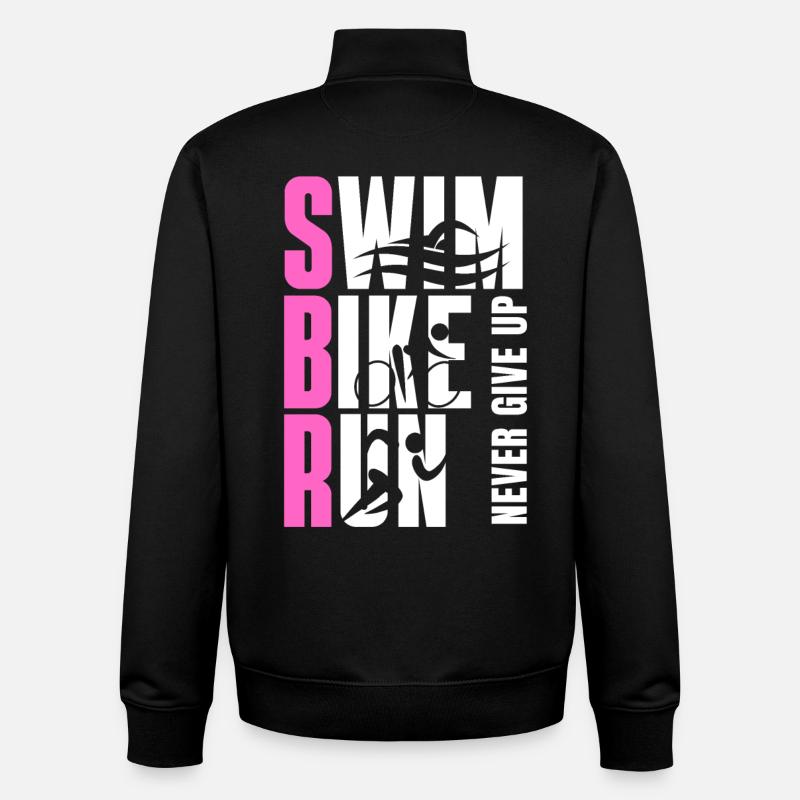 TRIATHLON MÄDCHEN WELLIG PINK - Unisex Organic Zip Sweatshirt von Stanley/Stella - Schwarz