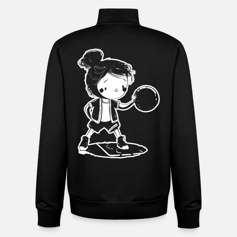 Petit basketteur - Sweat zippé unisexe en coton bio Stanley/Stella - noir