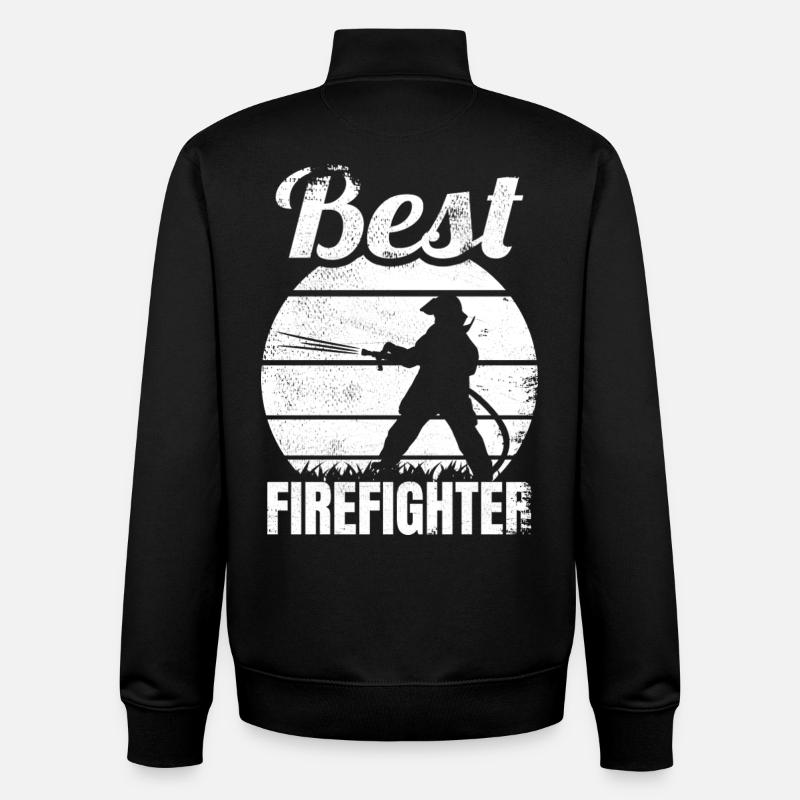 Bester Feuerwehrmann - Unisex Organic Zip Sweatshirt von Stanley/Stella - Schwarz
