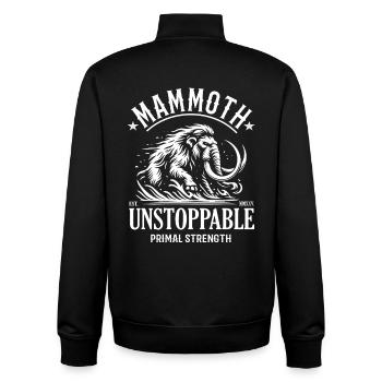 Mammoth Design – Primal Strength - Unisex Organic Zip Sweatshirt von Stanley/Stella - Schwarz - Hinten - AI Model Male 185 light (185cm)