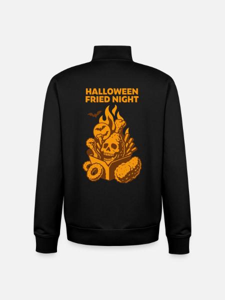 Halloween Chip Shop - Fried Night - Unisex Organic Zip Sweatshirt by Stanley/Stella - black