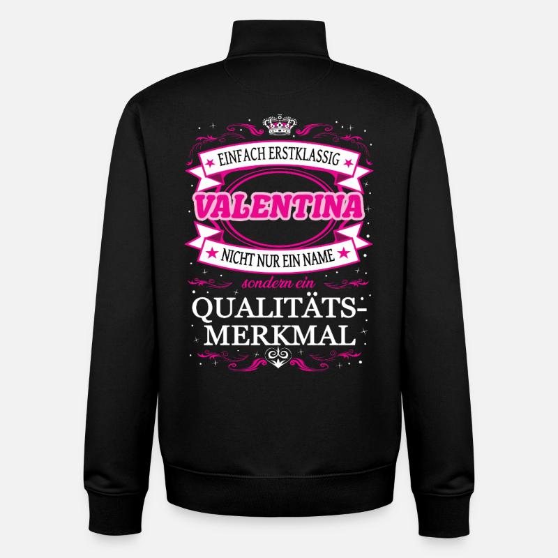 Quality feature Valentina simply first-class - Unisex Organic Zip Sweatshirt by Stanley/Stella - black