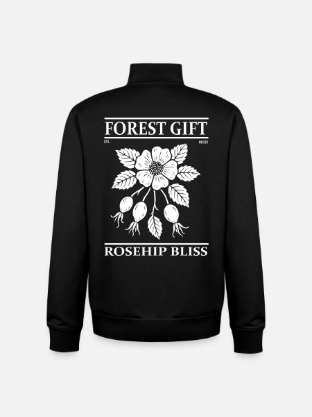 Hagebutte Design – Rosehip Bliss - Unisex Organic Zip Sweatshirt by Stanley/Stella - black