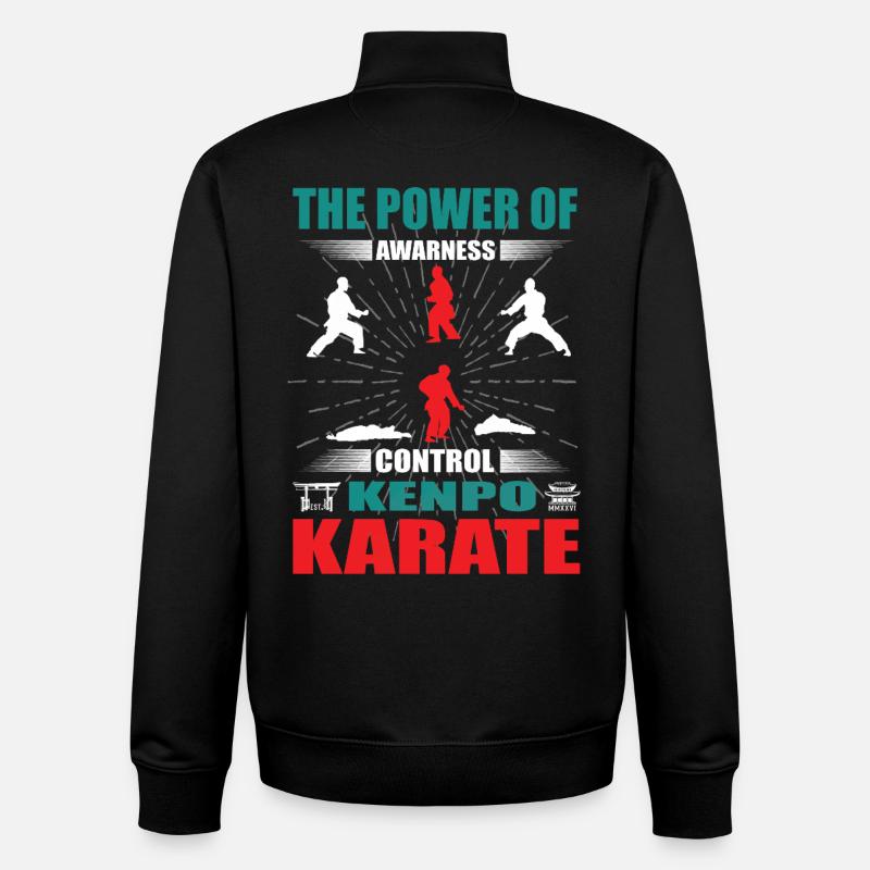 Kenpo Karate Zanshin Design - Unisex Organic Zip Sweatshirt von Stanley/Stella - Schwarz