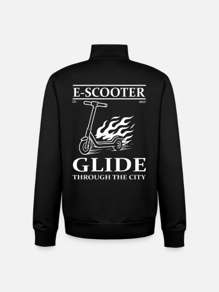 E-Scooter Design – Ride the Future - Unisex Organic Zip Sweatshirt by Stanley/Stella - black