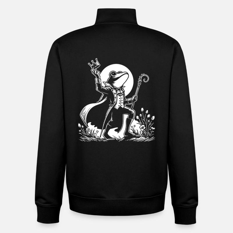 Froschkönig – Märchenhaftes Design - Unisex Organic Zip Sweatshirt von Stanley/Stella - Schwarz