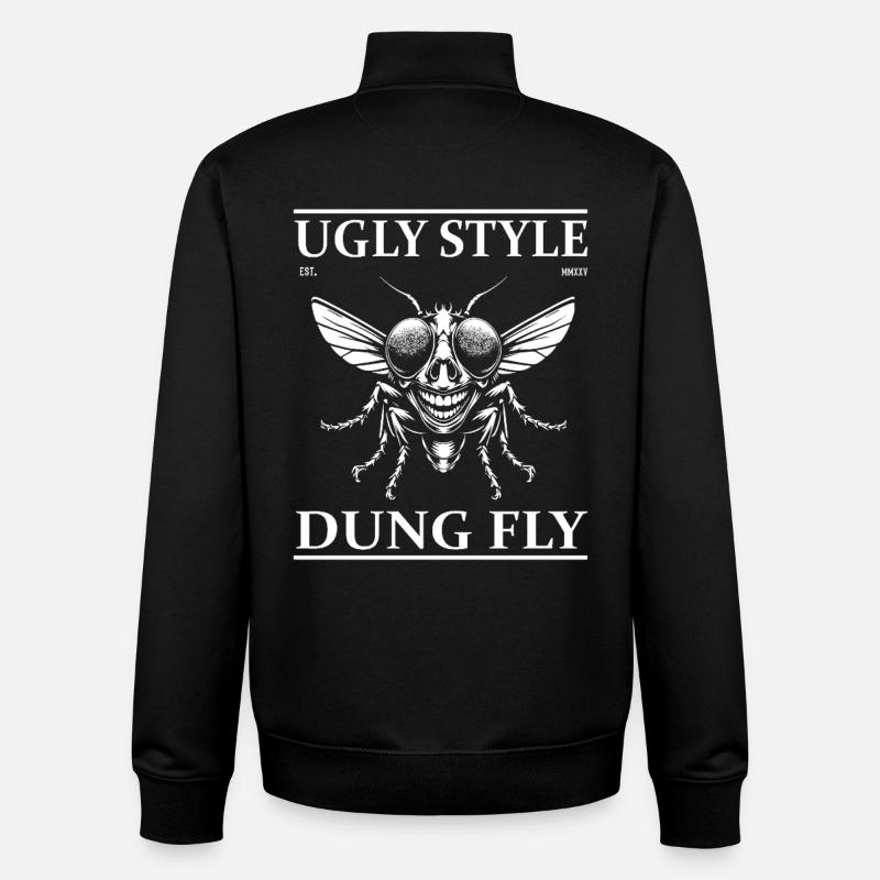 Mistfliege - Style laid Design drôle - Sweat zippé unisexe en coton bio Stanley/Stella - noir