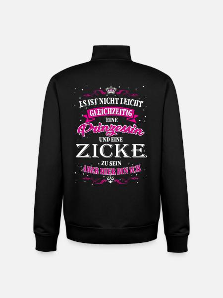 Lustiges Zicken Design - Unisex Organic Zip Sweatshirt by Stanley/Stella - black