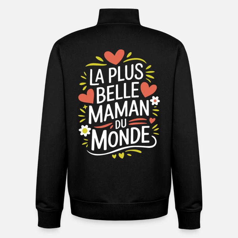 Die schönste Mama der Welt - Unisex Organic Zip Sweatshirt von Stanley/Stella - Schwarz