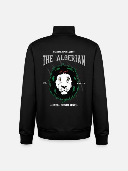 The Algerian – Proud Algeria lion design - Unisex Organic Zip Sweatshirt by Stanley/Stella - black
