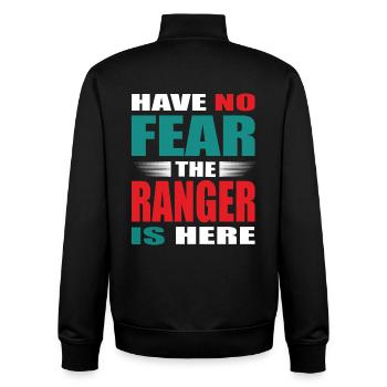 Have no Fear the Ranger is here Outfit - Unisex Organic Zip Sweatshirt by Stanley/Stella - black - Back - AI Model Male 185 light (185cm)