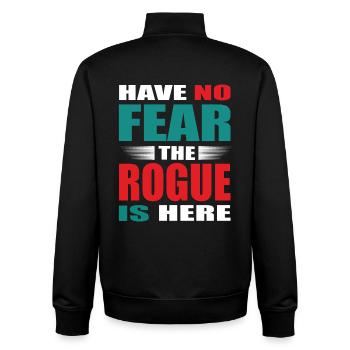 Have no Fear the Schurke is here Outfit - Unisex Organic Zip Sweatshirt by Stanley/Stella - black - Back - AI Model Male 185 light (185cm)