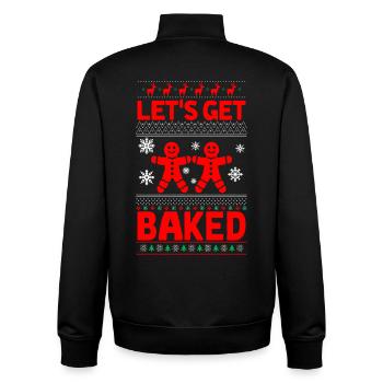 Gingerbread Man | gingerbread man - Unisex Organic Zip Sweatshirt by Stanley/Stella - black - Back - AI Model Male 185 light (185cm)