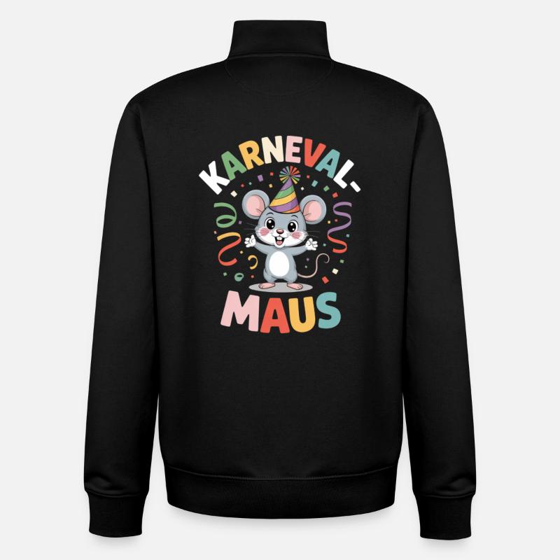 Carnival Mouse Cologne Carnival Mouse - Unisex Organic Zip Sweatshirt by Stanley/Stella - black