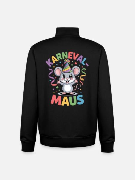 Karnevals Maus Fasching Kostüm - Unisex Organic Zip Sweatshirt von Stanley/Stella - Schwarz
