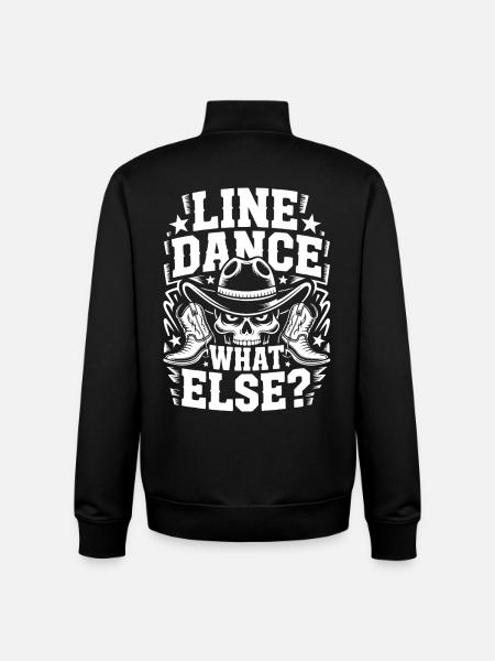 Line Dance Skull Cowboy Logo - Unisex Organic Zip Sweatshirt by Stanley/Stella - black