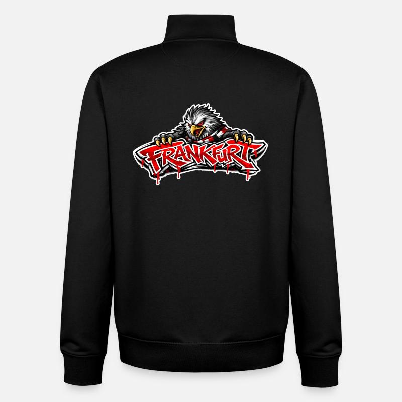 Frankfurt Adler Graffiti - Unisex Organic Zip Sweatshirt von Stanley/Stella - Schwarz