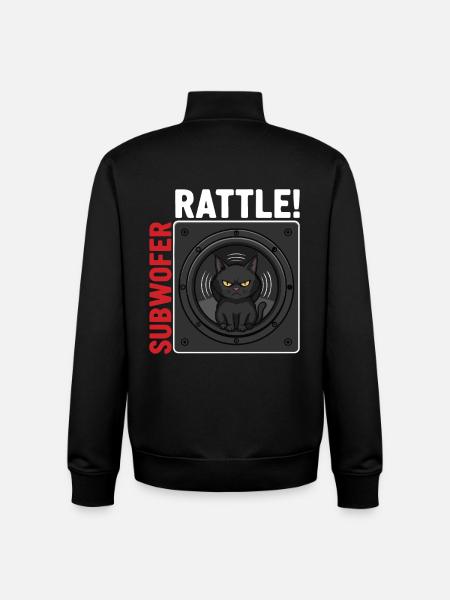 Subwoofer Rattle Chat Musique Basses - Sweat zippé unisexe en coton bio Stanley/Stella - noir