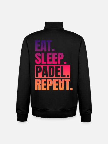 Eat Sleep Padel Repeat - Unisex Organic Zip Sweatshirt von Stanley/Stella - Schwarz