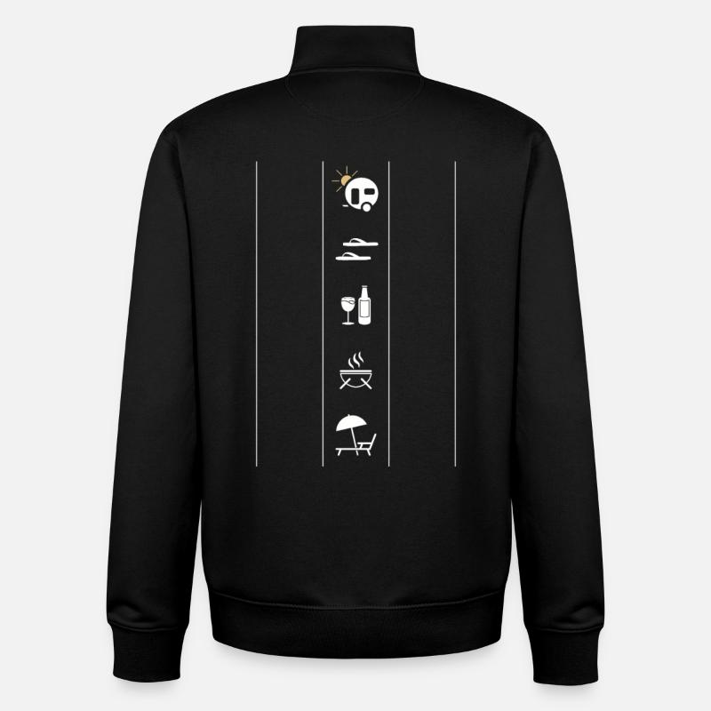 Des_Campers_Glueck_final2 - Unisex Organic Zip Sweatshirt von Stanley/Stella - Schwarz