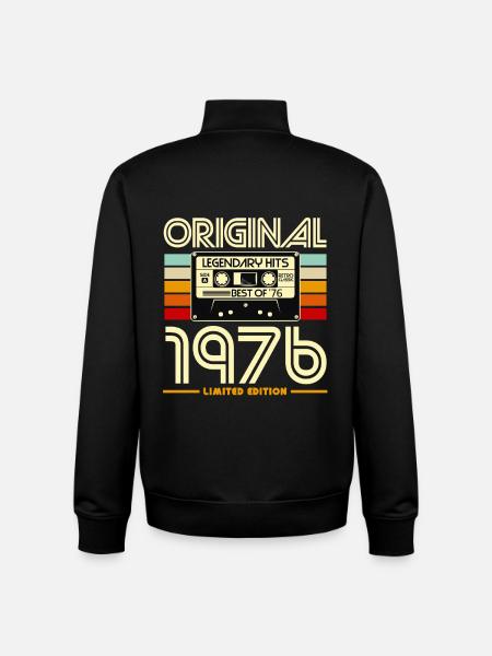 Original 1976 Retro Cassette - Unisex Organic Zip Sweatshirt by Stanley/Stella - black
