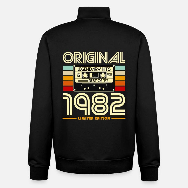 1982 Limited Edition Cassette - Unisex Organic Zip Sweatshirt by Stanley/Stella - black