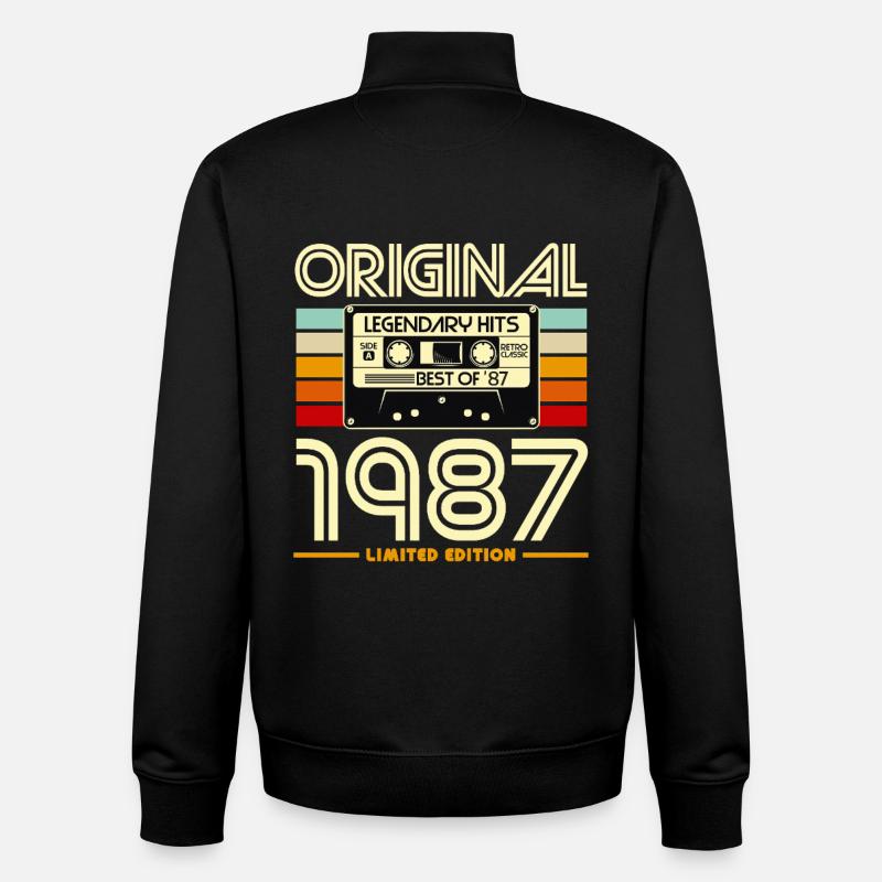 Original 1987 Limited Edition - Sweat zippé unisexe en coton bio Stanley/Stella - noir