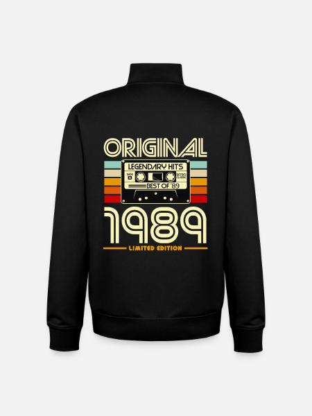 1989 Limited Edition Retro-Kassette - Unisex Organic Zip Sweatshirt von Stanley/Stella - Schwarz