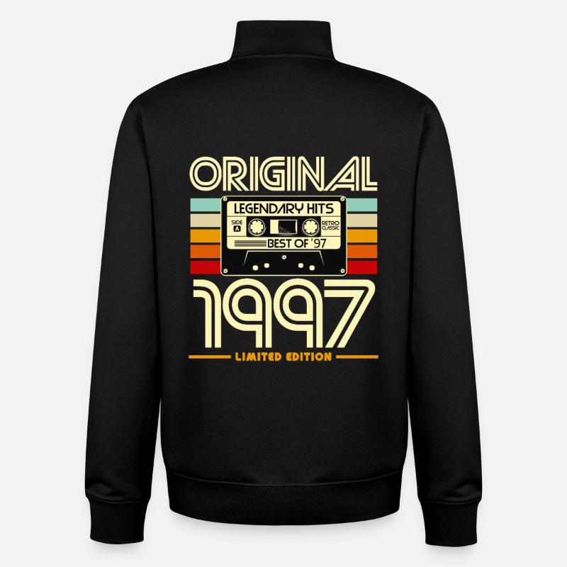 Originales Retro-Erbe von 1997 - Unisex Organic Zip Sweatshirt von Stanley/Stella - Schwarz