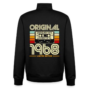 Originale limitierte Ausgabe von 1968 - Unisex Organic Zip Sweatshirt von Stanley/Stella - Schwarz - Hinten - AI Model Male 185 light (185cm)