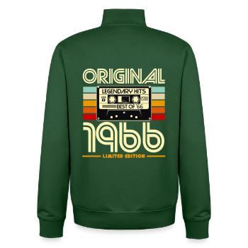 Originalkassette Retro von 1966 - Unisex Organic Zip Sweatshirt von Stanley/Stella - Flaschengrün - Hinten - AI Model Male 185 dark (185cm)