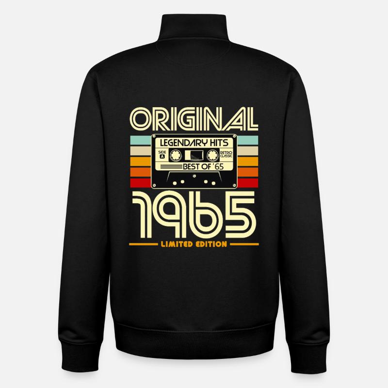Original 1965 Édition Limité - Sweat zippé unisexe en coton bio Stanley/Stella - noir
