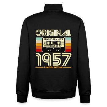 Originale limitierte Ausgabe von 1957 - Unisex Organic Zip Sweatshirt von Stanley/Stella - Schwarz - Hinten - AI Model Male 185 light (185cm)