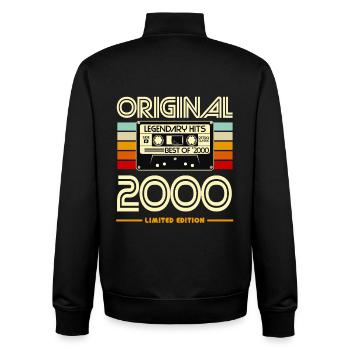 Cassette Original 2000 Retro Hits - Sweat zippé unisexe en coton bio Stanley/Stella - noir - Dos - AI Model Male 185 light (185cm)