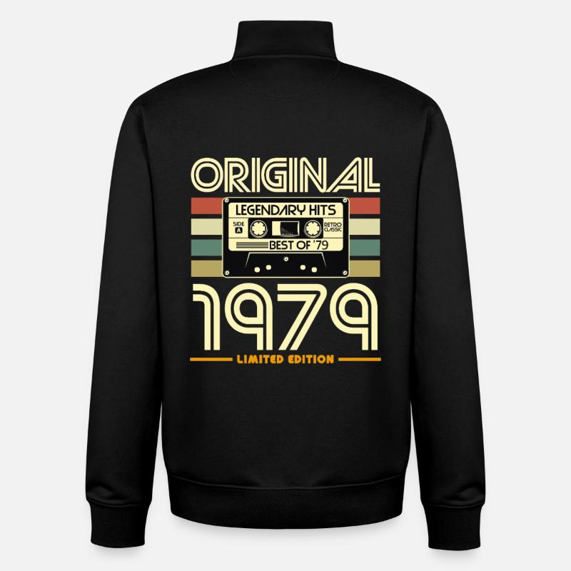 Original 1979 Retro Legends - Unisex Organic Zip Sweatshirt by Stanley/Stella - black