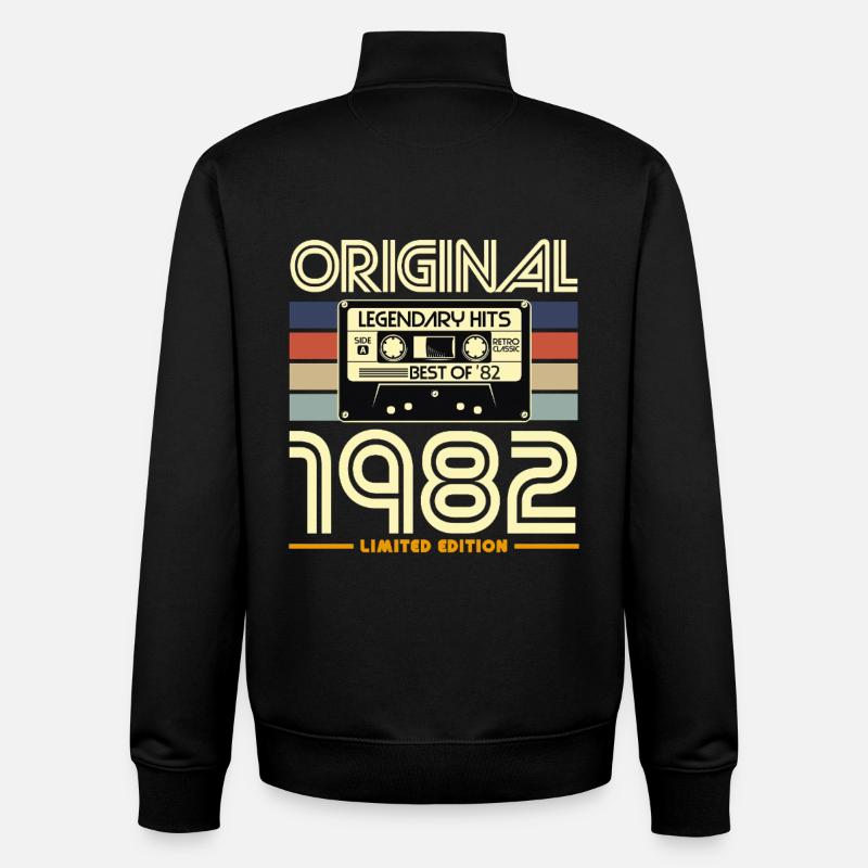 Original 1982 Edition limitée - Sweat zippé unisexe en coton bio Stanley/Stella - noir