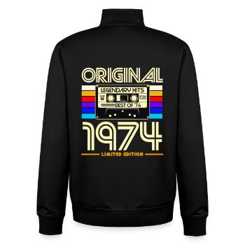 Originale limitierte Ausgabe von 1974 - Unisex Organic Zip Sweatshirt von Stanley/Stella - Schwarz - Hinten - AI Model Male 185 light (185cm)