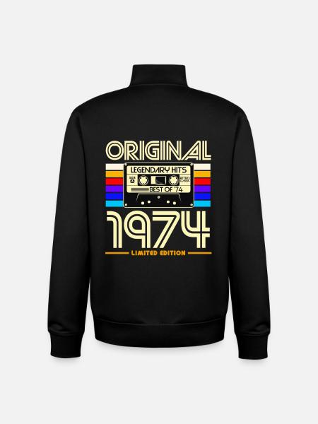 Original 1974 Limited Edition - Sweat zippé unisexe en coton bio Stanley/Stella - noir