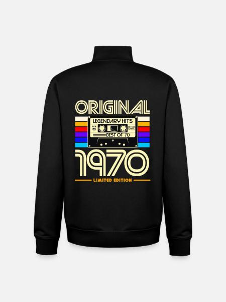 Original 1970's Cassette Retro Edition - Unisex Organic Zip Sweatshirt by Stanley/Stella - black