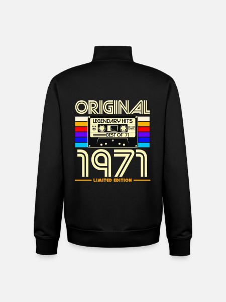 Cassettes 1971 Édition Limitée - Sweat zippé unisexe en coton bio Stanley/Stella - noir