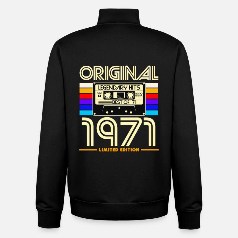 1971 Limited Edition Cassettes - Unisex Organic Zip Sweatshirt by Stanley/Stella - black