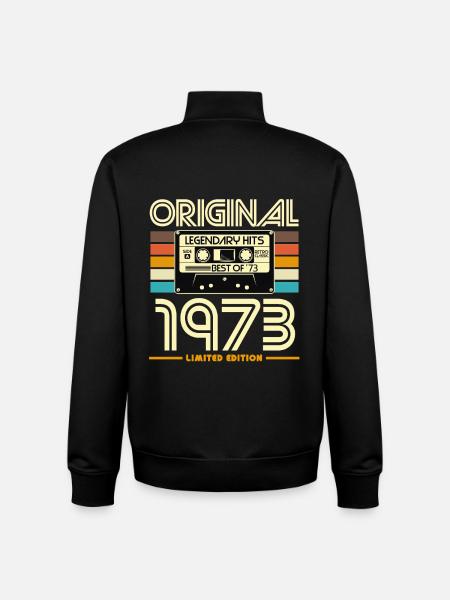 Original 1973 – Limited Retro Hits - Unisex Organic Zip Sweatshirt by Stanley/Stella - black