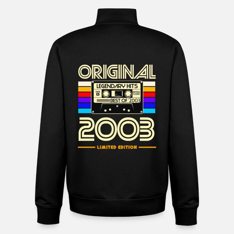 Original 2003 Cassette Édition Limitée - Sweat zippé unisexe en coton bio Stanley/Stella - noir