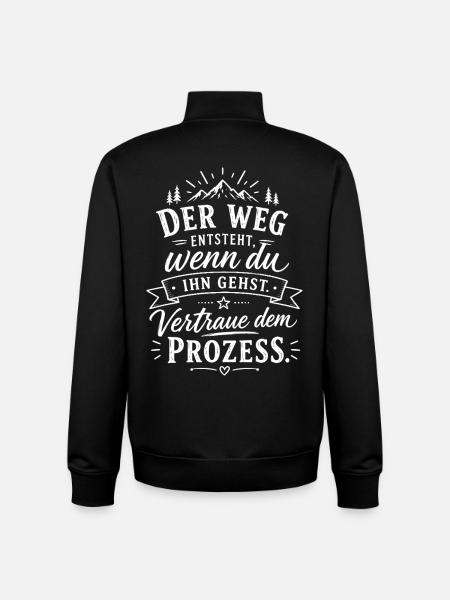 Weg entsteht, wenn du gehst - Unisex Organic Zip Sweatshirt von Stanley/Stella - Schwarz
