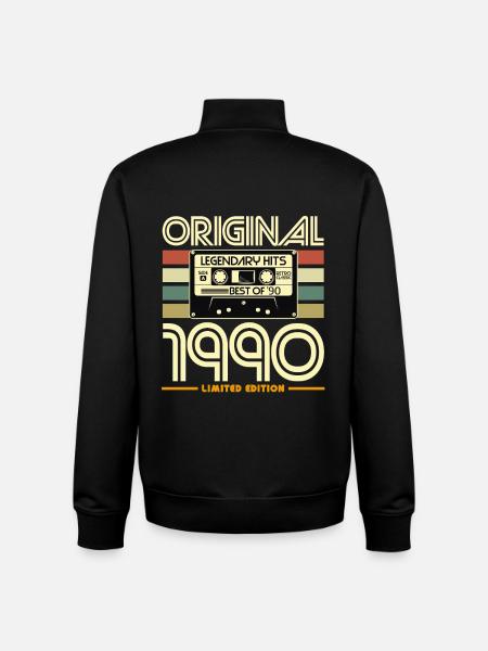 Original 1990 Retro Cassette Edition - Unisex Organic Zip Sweatshirt by Stanley/Stella - black