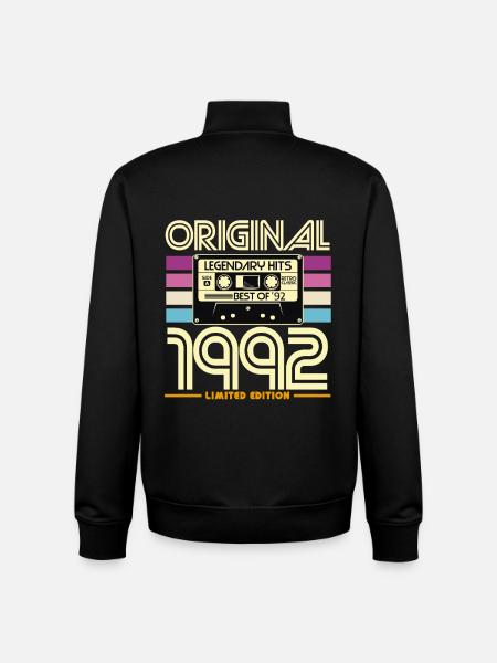 Original 1992 Edition Limitée Hits - Sweat zippé unisexe en coton bio Stanley/Stella - noir