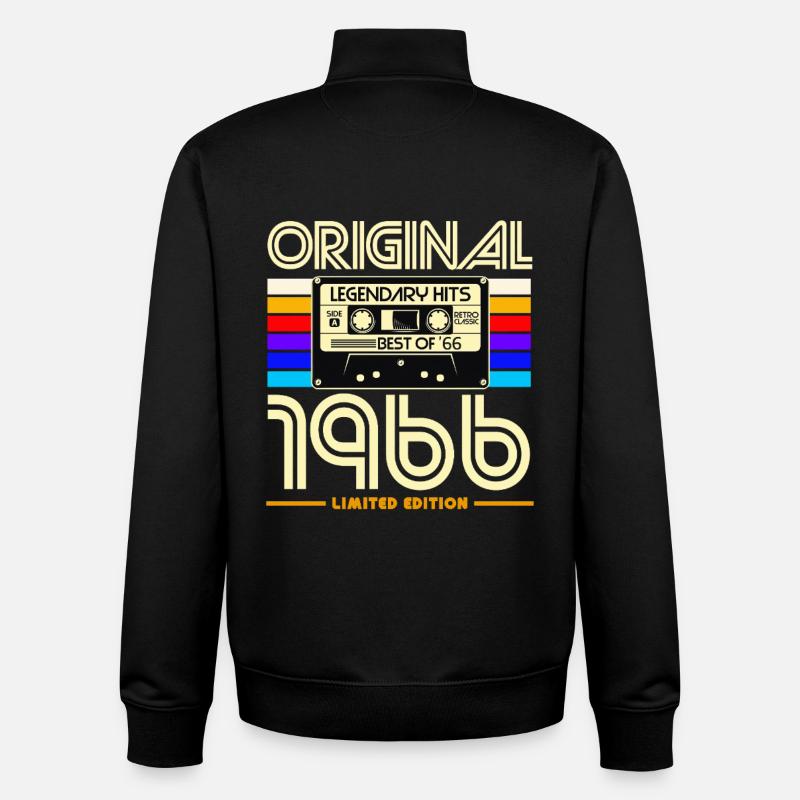 Original 1966 Limited Edition - Sweat zippé unisexe en coton bio Stanley/Stella - noir