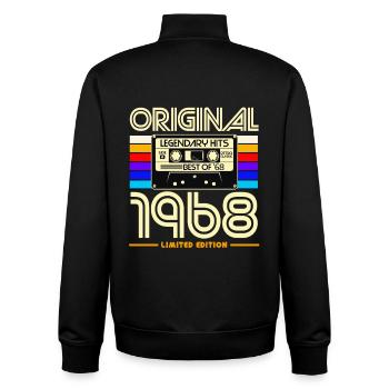 Original 1968 Hits Édition Limitée - Sweat zippé unisexe en coton bio Stanley/Stella - noir - Dos - AI Model Male 185 light (185cm)
