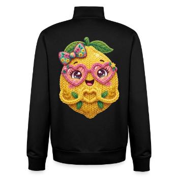 Zitrone Herzhände - Unisex Organic Zip Sweatshirt von Stanley/Stella - Schwarz - Hinten - AI Model Male 185 light (185cm)